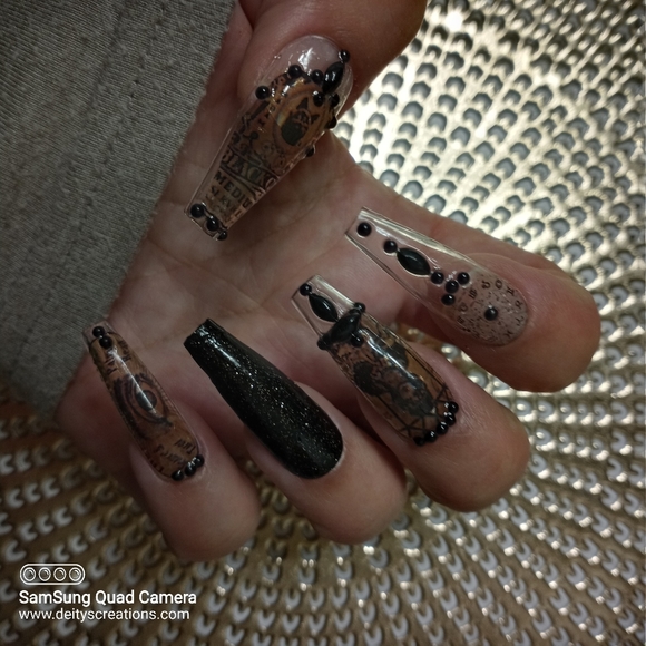 Tarot card,psychic,fortune teller,witchy,Gothic, zodiac,Wiccan,nails pPN21 - Picture 4 of 5